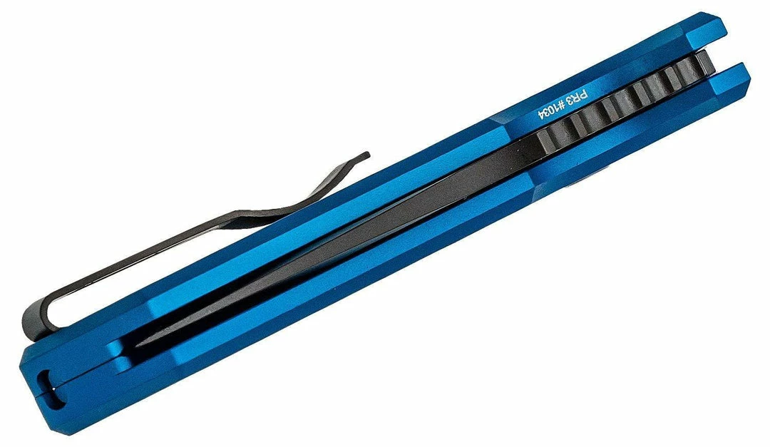 Protech Knives Les George SBR Black DLC Blue Handle Knife LG403-BLUE 6 Protech Knives Les George SBR Black DLC Blue Handle Knife LG403-BLUE