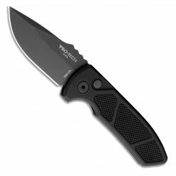 PROTECH KNIVES ProTech Les George SBR LG407 Textured Black Handle DLC Knife (USA) All Knife Brands