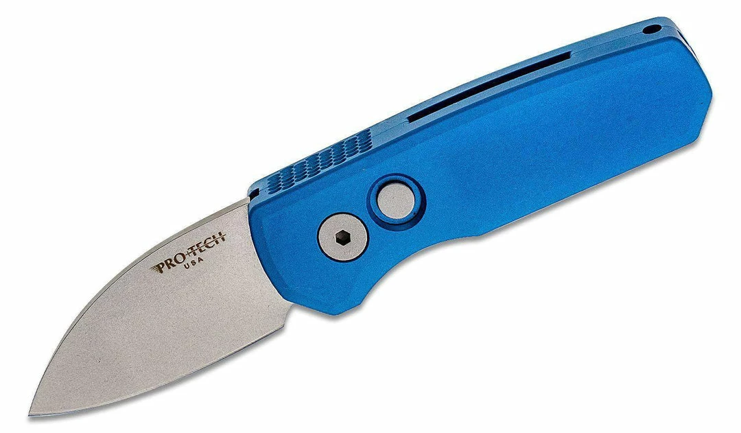 PROTECH KNIVES ProTech Runt 5 Blue Auto Knife Smooth Handle (USA) R5201 3 PROTECH KNIVES ProTech Runt 5 Blue Auto Knife Smooth Handle (USA) R5201