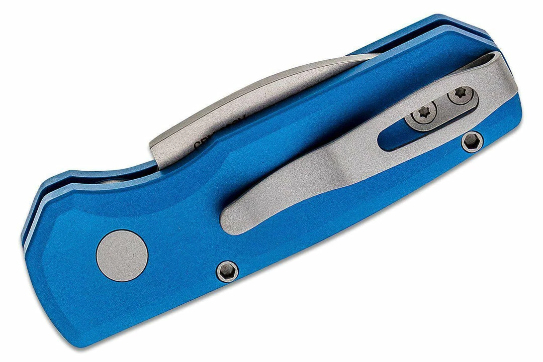 PROTECH KNIVES ProTech Runt 5 Blue Auto Knife Smooth Handle (USA) R5201 6 PROTECH KNIVES ProTech Runt 5 Blue Auto Knife Smooth Handle (USA) R5201