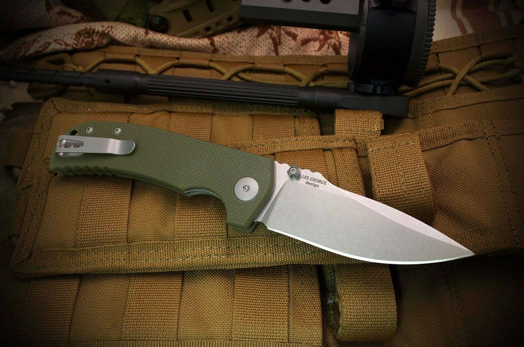 SPARTAN BLADES Spartan Field Grade Les George Astor SFBL8CR Folding Knife 3.625" CTS-XHP OD 8 SPARTAN BLADES Spartan Field Grade Les George Astor SFBL8CR Folding Knife 3.625" CTS-XHP OD