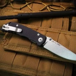 SPARTAN BLADES Spartan SFBL7BK Field Grade Harsey Talos Folding Knife 3.125" CTS-XHP 14 SPARTAN BLADES Spartan SFBL7BK Field Grade Harsey Talos Folding Knife 3.125