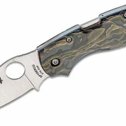 Spyderco Chaparral Knife 2.8" CTS XHP Satin Plain Blade, Raffir Noble Handles Spyderco Knives
