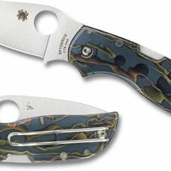 Spyderco Chaparral Knife 2.8" CTS XHP Satin Plain Blade, Raffir Noble Handles Spyderco Knives 11 Spyderco Chaparral Knife 2.8