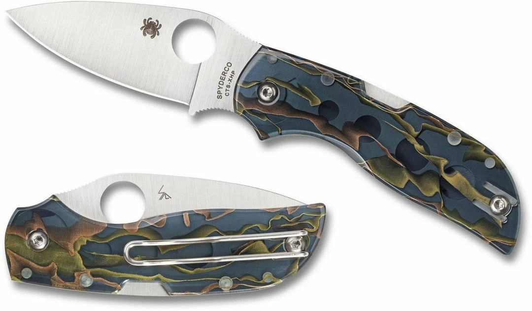 Spyderco Chaparral Knife 2.8" CTS XHP Satin Plain Blade, Raffir Noble Handles Spyderco Knives 7 Spyderco Chaparral Knife 2.8" CTS XHP Satin Plain Blade, Raffir Noble Handles Spyderco Knives