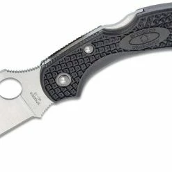 Spyderco Dragonfly 2 Wharncliffe Knife 2.28" Satin Plain Blade, Black Handles