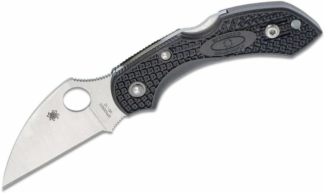 Spyderco Dragonfly 2 Wharncliffe Knife 2.28" Satin Plain Blade, Black Handles 3 Spyderco Dragonfly 2 Wharncliffe Knife 2.28" Satin Plain Blade, Black Handles