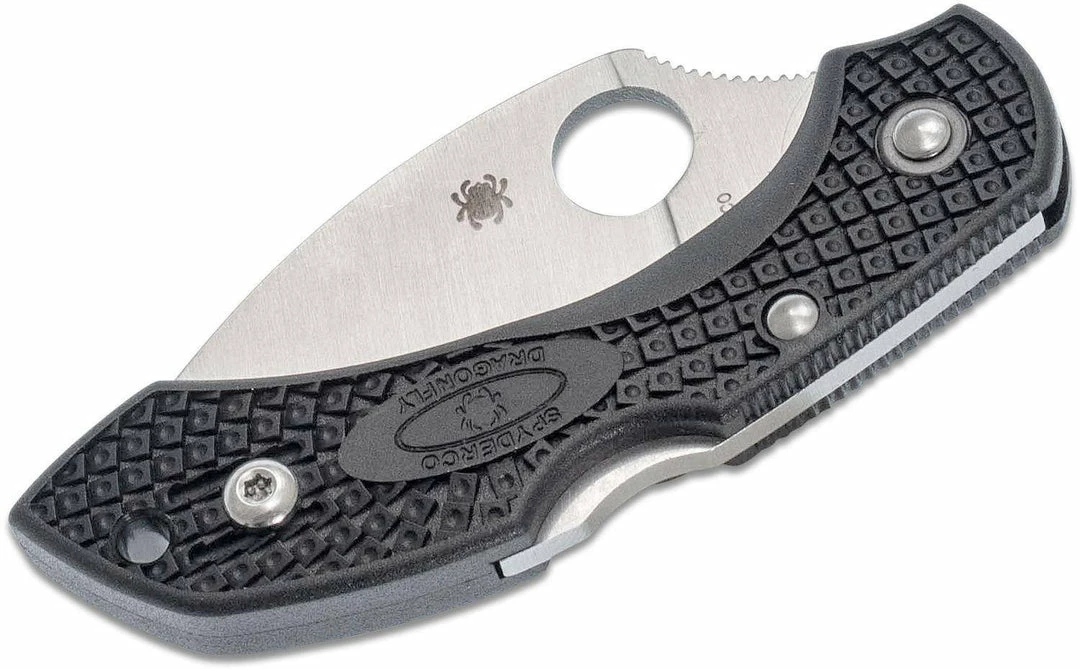 Spyderco Dragonfly 2 Wharncliffe Knife 2.28" Satin Plain Blade, Black Handles 4 Spyderco Dragonfly 2 Wharncliffe Knife 2.28" Satin Plain Blade, Black Handles