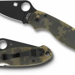 Spyderco Knives Spyderco Para 3 Knife 3" CPM-S45VN Black Plain Blade, Digital Camo G10 Handles 9 Spyderco Knives Spyderco Para 3 Knife 3