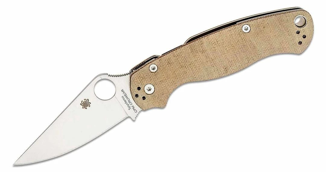 Spyderco Paramilitary 2 C81MPCW2 Folding Knife 3.47" CruWear Canvas Micarta Spyderco Knives 3 Spyderco Paramilitary 2 C81MPCW2 Folding Knife 3.47" CruWear Canvas Micarta Spyderco Knives