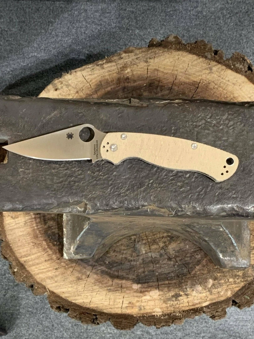 Spyderco Paramilitary 2 C81MPCW2 Folding Knife 3.47" CruWear Canvas Micarta Spyderco Knives 8 Spyderco Paramilitary 2 C81MPCW2 Folding Knife 3.47" CruWear Canvas Micarta Spyderco Knives