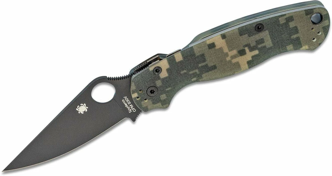 Spyderco Knives Spyderco Paramilitary 2 Knife S30V Digital Camo Handles - C81GPCMOBK2 3 Spyderco Knives Spyderco Paramilitary 2 Knife S30V Digital Camo Handles - C81GPCMOBK2