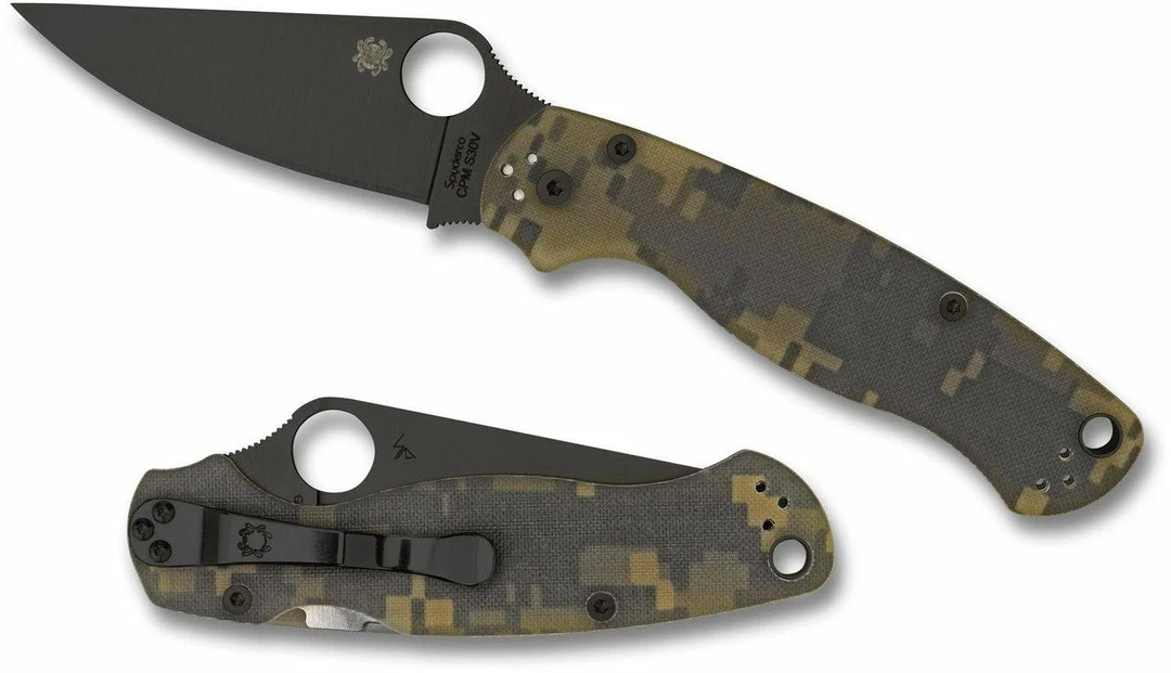 Spyderco Knives Spyderco Paramilitary 2 Knife S30V Digital Camo Handles - C81GPCMOBK2 4 Spyderco Knives Spyderco Paramilitary 2 Knife S30V Digital Camo Handles - C81GPCMOBK2