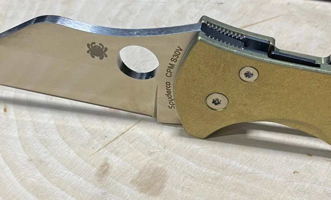 Spyderco Knives Spyderco Yojimbo 2 Custom Folding Knife 3.2" S30V Titanium Handles 5 Spyderco Knives Spyderco Yojimbo 2 Custom Folding Knife 3.2" S30V Titanium Handles