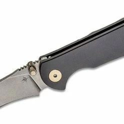 TOOR KNIVES Toor Chasm Folding Knife 3" CPM-154 Stonewashed, Black Titanium Handles - FL154R