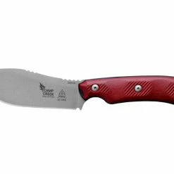 TOPS KNIVES All Knife Brands TOPS CPCKFE-01 Camp Creek Fire Edition Tumbled S35VN Red Black G10 Fixed Blade