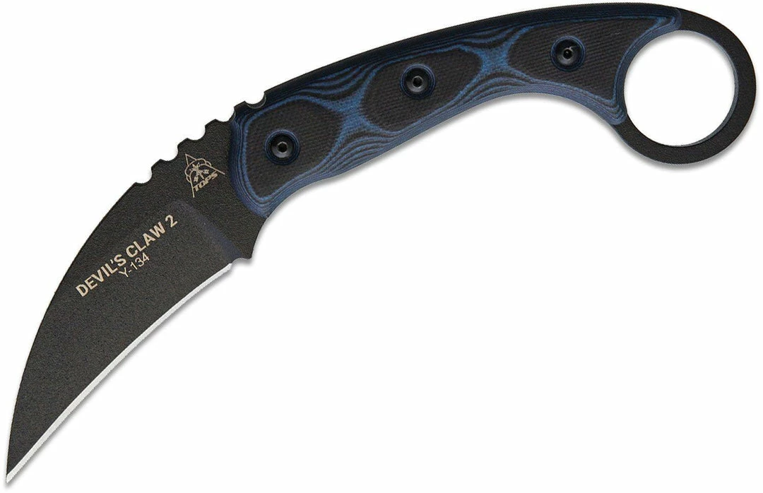 TOPS KNIVES TOPS Devil's Claw 2 Fixed Karambit 3.13" Hawkbill DEVCL-02 3 TOPS KNIVES TOPS Devil's Claw 2 Fixed Karambit 3.13" Hawkbill DEVCL-02