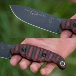 TOPS KNIVES TOPS Viper Scout Fixed Knife USA (Red Handles)