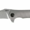 Zero Tolerance Les George 0920 Flipper 3.9" CPM-20CV Stonewashed Blade, 3D Machined Titanium Handles